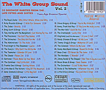 Teen-Age Dreams Vol. 2 Back